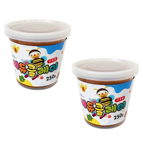 에듀클레이 유아용 클레이 2p, 갈색, 250g, 2개