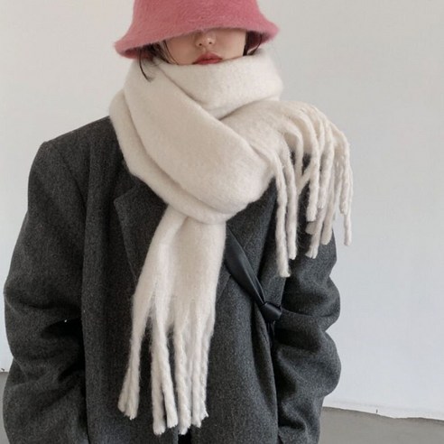 지앤와이 폭닥포근 단색 소프트 롱 목도리 머플러
