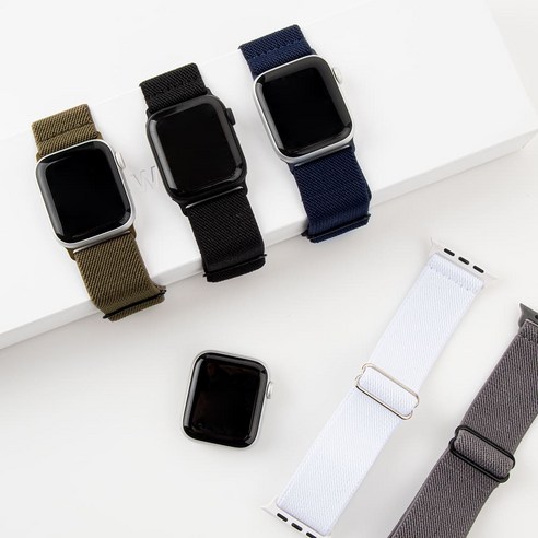 고탄력 나일론으로 업그레이드된 편안하고 내구성 있는 Apple Watch 스포츠 밴드