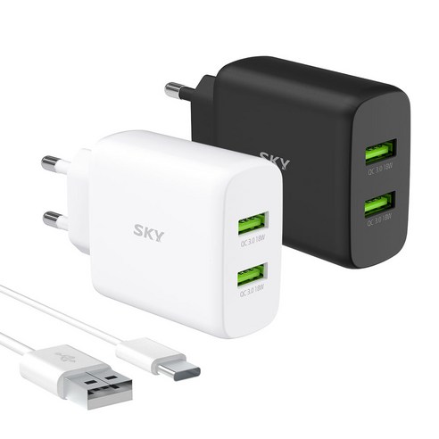 스카이 필 Q2S 36W USB 듀얼 고속충전기: 급속 충전의 새로운 혁명