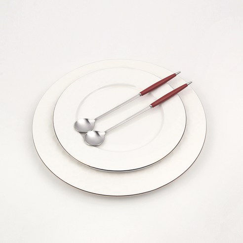 보겐 몽블랑 큐티 커트러리 롱스푼, 레드, 2개