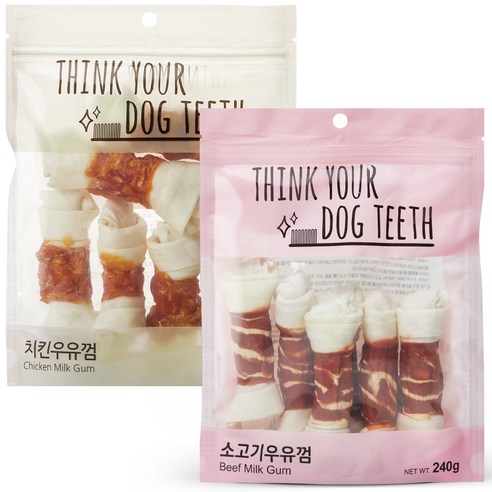 Think your dog teeth 치킨 6p + 소고기 6p 세트, 1세트, 치킨, 소고기