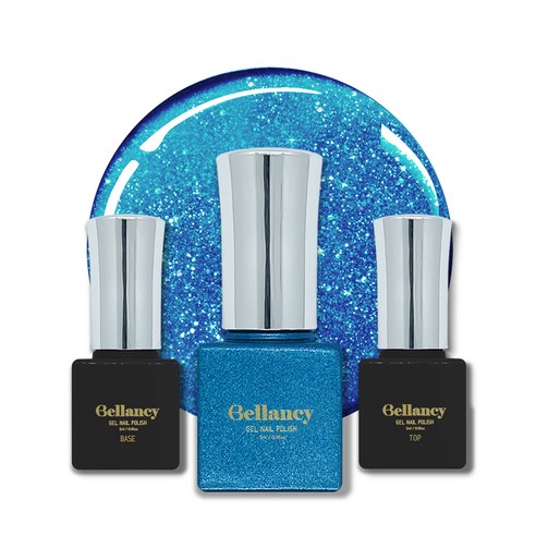 벨랑시 젤네일 3종세트, 1세트, 벨랑시 베이스 5ml+SN-39 블루 글리터 5ml+벨랑시 탑 5ml