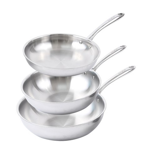 한일스텐 더 쉐프 통3중 후라이팬 + 궁중팬 2종 세트 인덕션 IH, 후라이팬 26cm + 궁중팬 26cm + 28cm