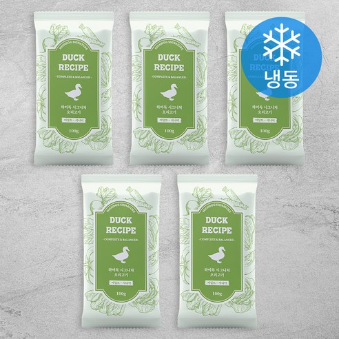 하이독 강아지 시그니처 화식 사료 (냉동), 오리고기, 100g, 5개