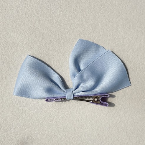 그루밍독 반려동물 러블리 리본 날개 헤어핀, 코튼날개 스카이, 1개, 11 x 6 cm