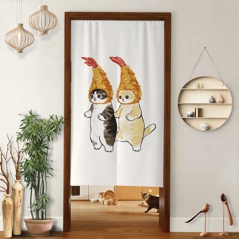 사랑스러움이 공간에 스며들다: 록몽 귀여움 폭발 가리개 커튼 리뷰 노렌