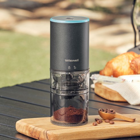 커피 애호가를 위한 최고의 커피 그라인더: 위즈웰 무드라이트 무선 전동 커피그라인더 차콜