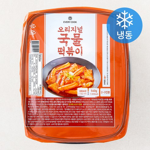 에브리쿡 오리지널 국물 떡볶이 (냉동), 540g, 4개