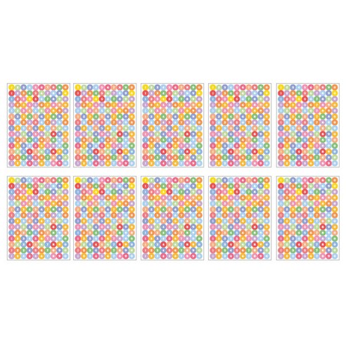 루카랩 레인보우 팝캔디 스티커 10P세트, 넘버, 1개