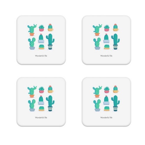 쁘띠 프레쉬 규조토 코스터 B01 4p, 타입14
