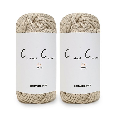 씨씨 코마면 뜨개실 순면실 50g, 202_오트밀, 2개