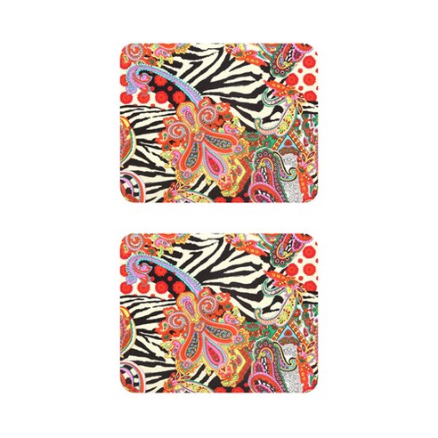 에스닉 보헤미안 보타패턴 캔버스 폴리 마우스 패드 23 x 19 cm, 34, 2개