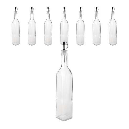 투명사각 시럽병 스테인리스퓨어러, 8개, 500ml