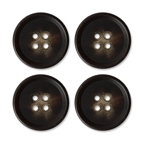 동대문단추왕 무광 코트 가디건 단추 25mm 보이스, 4개, 브라운