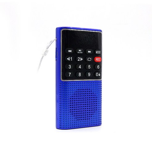 초소형 다기능 디지털 MP3 라디오 스피커, L-328, 블루