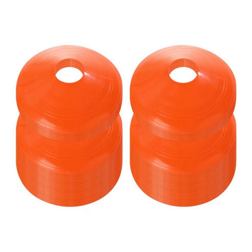 블럭마트 접시콘 100p, 오렌지, 100개