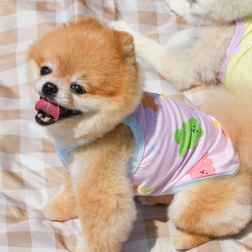 올치 반려동물 젤리곰 민소매 티셔츠 TS6439, 핑크