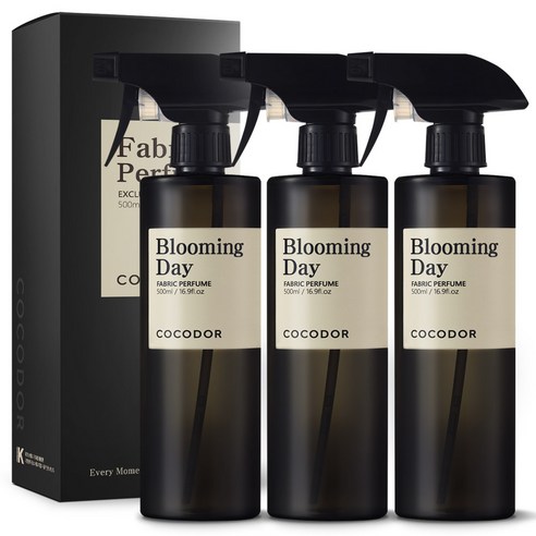 코코도르 패브릭 퍼퓸 섬유탈취제 본품, 500ml, 3개, 블루밍 데이