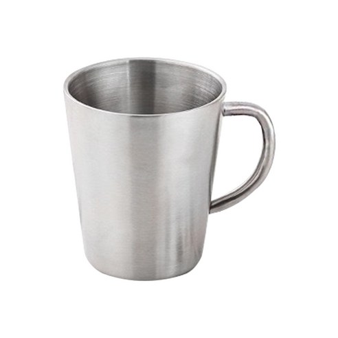 이중진공 스텐 머그컵 370ml, 실버, 1개