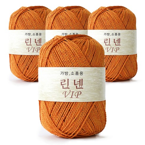 쎄비 린넨 VIP 뜨개실 4p, 33 주황색, 95m