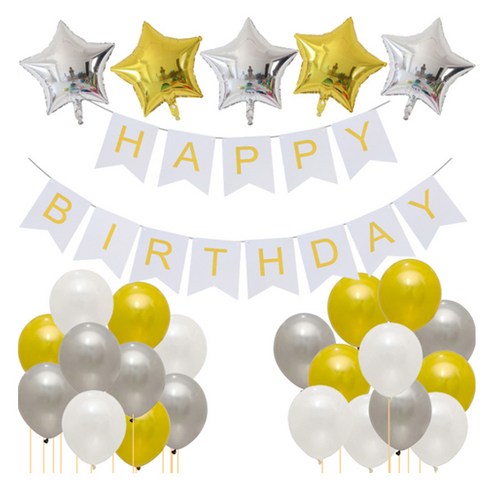 마켓피오 별풍선 생일파티세트, 타입3, 1세트