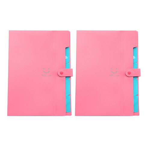 알로데 스마일 캔디 파일 케이스 32.4 x 23.6 x 1.9 cm, TYPE06 로즈핑크, 2개