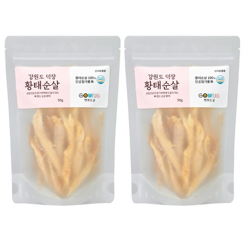 펫푸드궁 강원도 덕장 황태 순살 50g, 6개