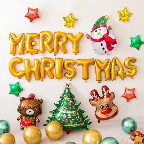 와우파티코리아 눈사람과 곰돌이 크리스마스 장식 세트, 혼합색상, 1세트