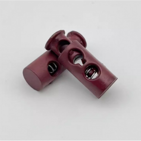 미소로운 타원형 끈길이 조절 버클 24 x 9 x 4.5 mm, 버건디, 5개