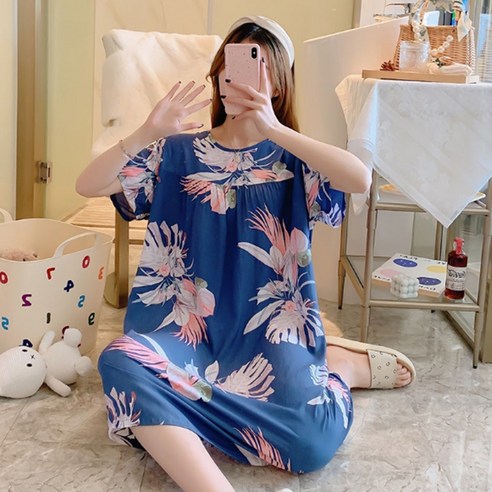 편안한 임부 반팔 원피스