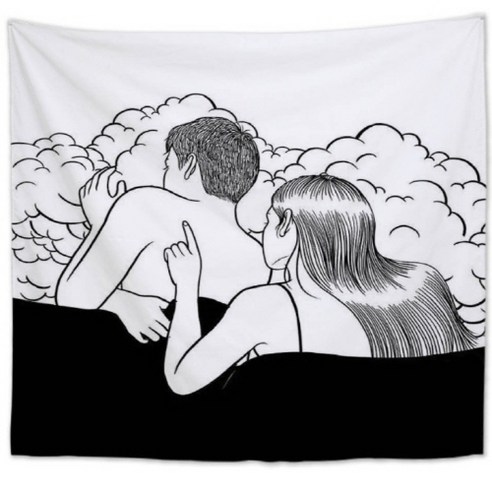 어바웃 흑백로로 패브릭 포스터, 7(중)