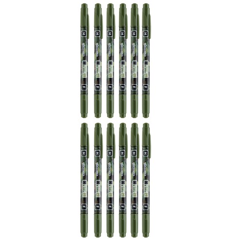 라인플러스 OHP펜 1mm 물펜MF 0.4mm 12p, 흑색, 1개