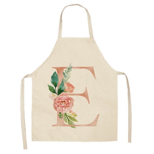 에이홉 알파벳 일러스트 앞치마 55 x 68 cm, E, 1개