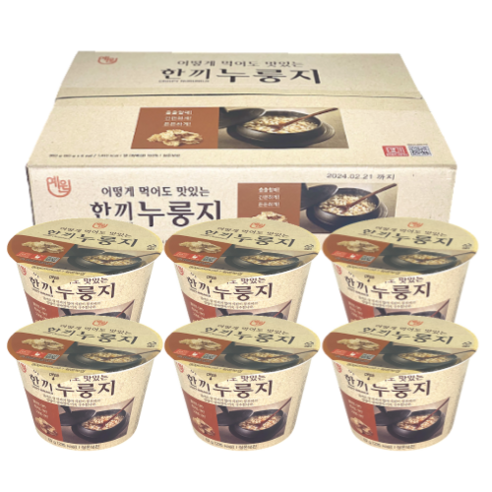 예원농산 한끼 누룽지, 60g, 6개