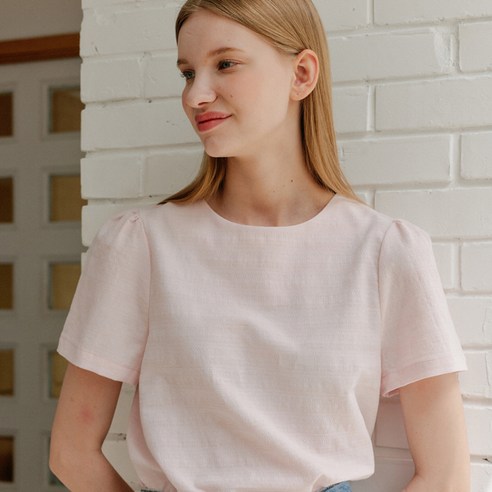 엽페 여성용 JACQUARD LINEN 셔츠