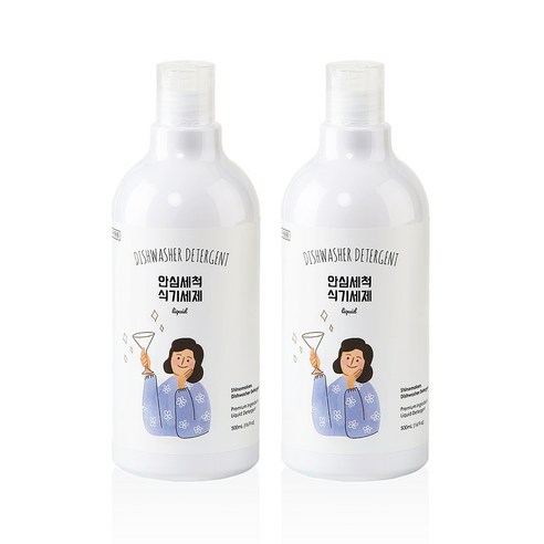 샤인메이커스 안심세척 식기세척기용세제 액체형, 500ml, 2개