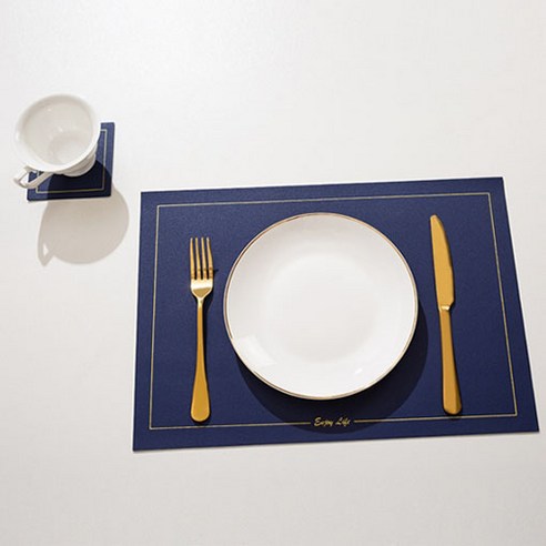 빈테리어 골드라인 스퀘어 테이블매트 2p, TYPE 09, 43 x 30 cm