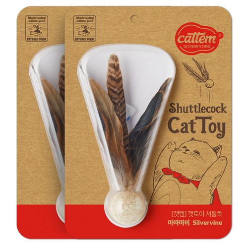 캣템 고양이 셔틀콕 장난감 마따따비, 셔틀콕 마따따비, 2개