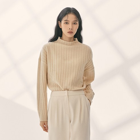 미쏘 여성용 골지변형 루즈핏 스웨터