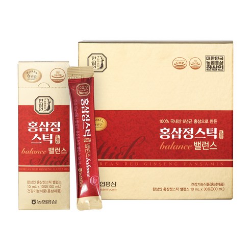 한삼인 홍삼정스틱 밸런스 30p + 쇼핑백, 300ml, 1개