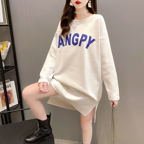 임산부 루즈핏 미디 원피스