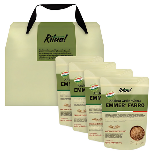 리투알 이탈리아산 엠머 밀 파로, 280g, 4개