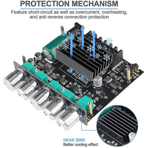 나만의 사운드를 창조하는 블루투스 5.0 100W DIY 앰프 모듈 키트 (ZX-MT21)