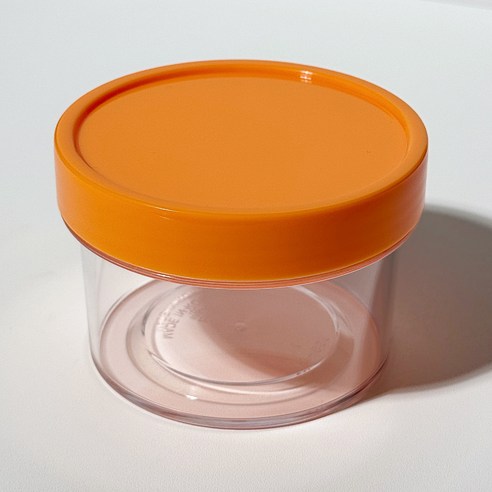 젤시스 원형 스크류 210ml 용기+뚜껑 세트 10개 / 크림치즈 푸딩 디저트 슬라임 용기 소분용기, 1세트, 오렌지