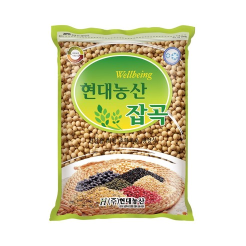 현대농산 국산 백태 2kg 메주콩 두유콩 콩국수용, 1개