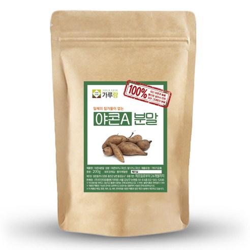 가루랑 국산 100% 야콘분말, 200g, 6개