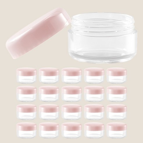공병랩 화장품 공병 소분 용기 안전인증 15g, 20개, 핑크