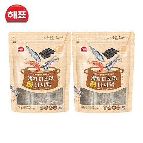 [해표] 멸치디포리 다시팩 150g(10입), 150g, 2개