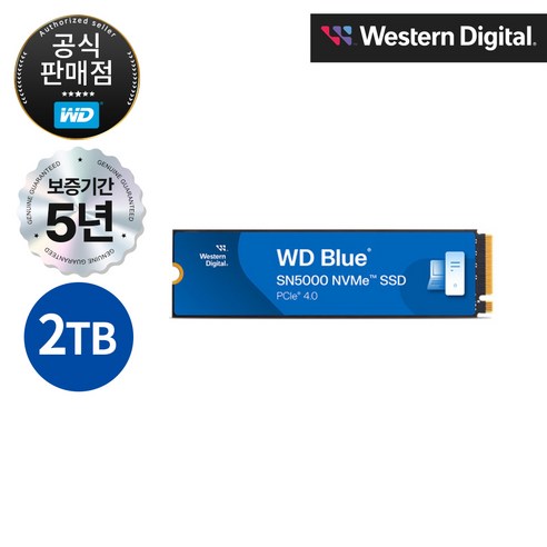 [공식판매점] WD Blue SN5000 M.2 NVMe SSD, 2TB